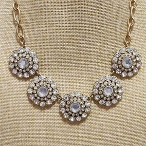 J.‎ CREW gold floral bibb necklace